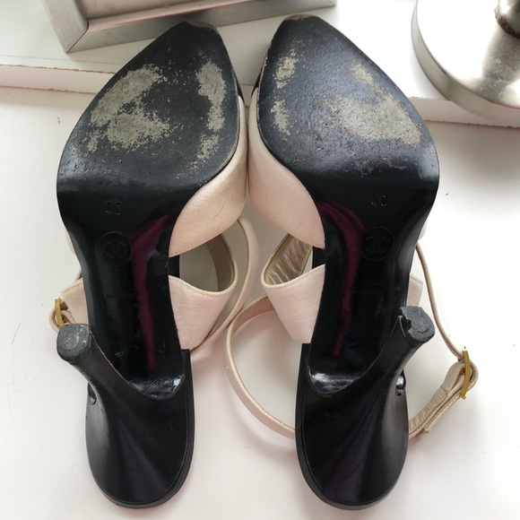 Chanel ankle wrap sandals size 40, fits like 8 - Picture 5 of 16